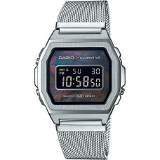 Casio A‑1000M‑1BEF Ανδρικό Ψηφιακό (Vintage Iconic) Ρολόι με Ασημί Μεταλλικό Μπρασελέ